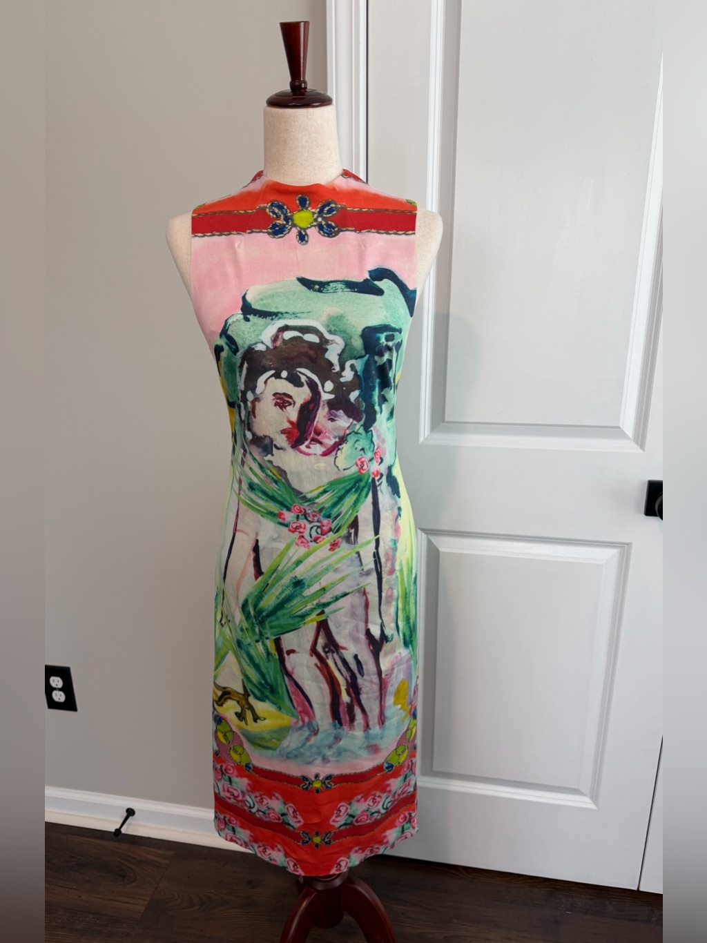 Alice + Olivia X Lola Schnabel Marcella Dress Art Deco Size 6